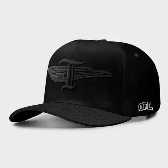 Boné Snapback OFL Gliter Black Iniciais “T”