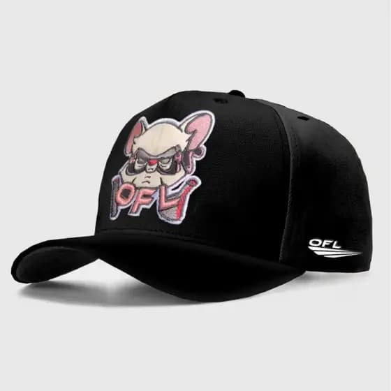 Boné Snapback Aba Curva OFL Pink II Preto