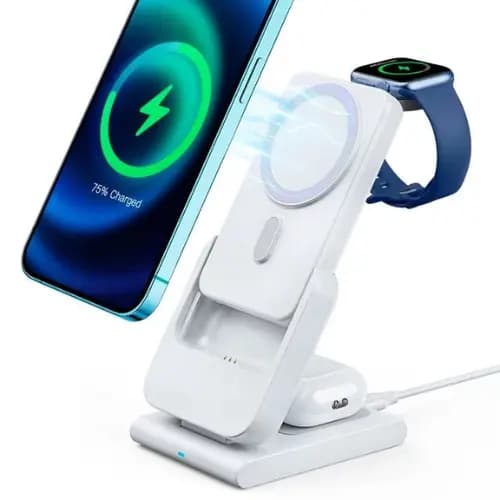 Carregador Powerbank Indução Dock station 4 em 1 Turbo 42,5W Super Rapido bte-88