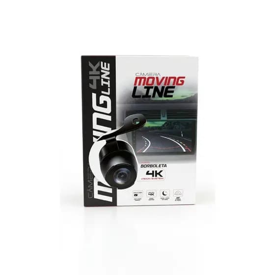 Câmera de Ré 4K Borboleta 2x1 Com Linha Dinâmica JR8