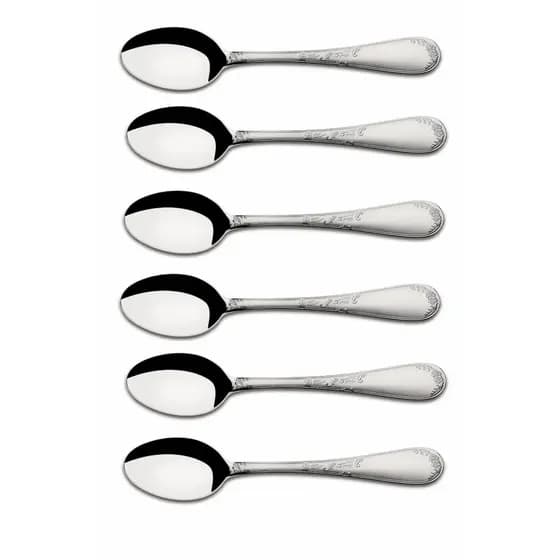 KIT 6 UNIDADES DE COLHER PARA CHA RENASCENCA ACO INOX TRAMONTINA