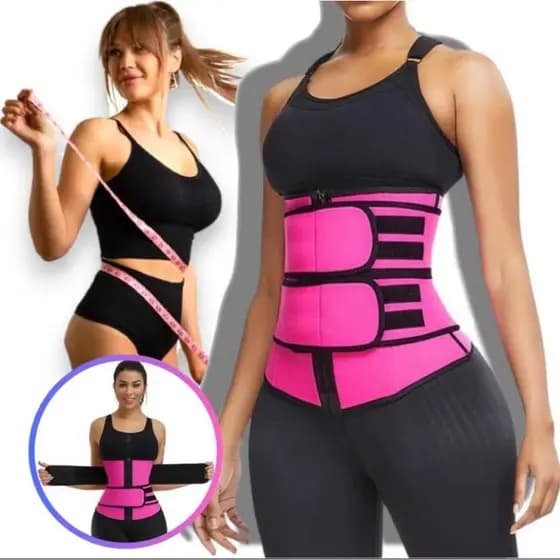 Cinta Modeladora Feminina Corset Pos Parto Abdominal Afina cintura Com Zíper