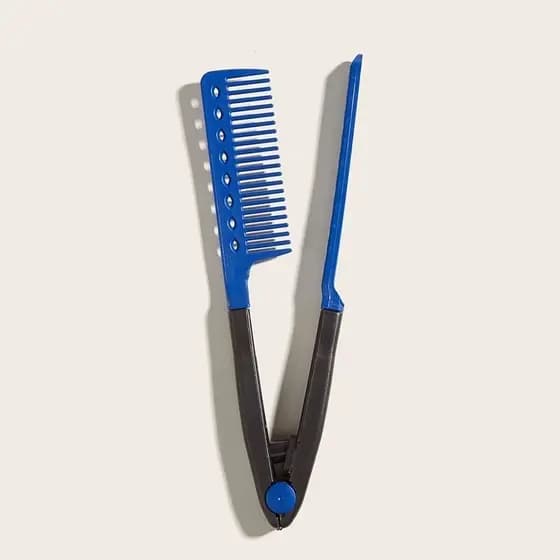 Pente V Alinhador de Cabelo para Alisamento com Chapinha e Prancha - Pente auxiliar para alisamento-Entrega rápida