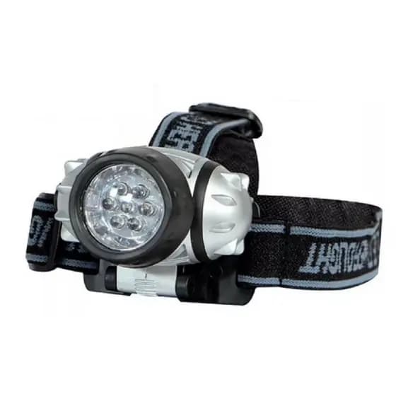 Lanterna Para Cabeça Com 7 Leds E Alça Elástica