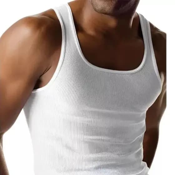 Regata Masculina Canelada Estilo Americano Gringas Academia Justa HIP HOP Rapper Básica Branca Preta