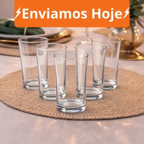 2 ate 12 Copos de Vidro Transparente Arizona 300ml - Sofistição e Elegância