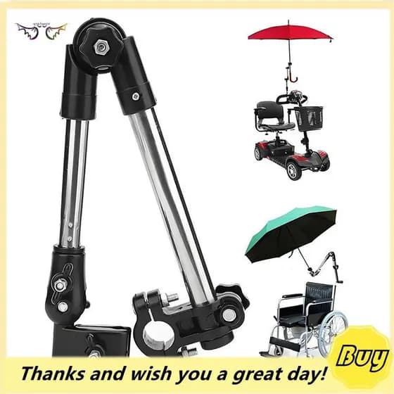 Suporte De Montagem De Guarda-Chuva Ajustável Para Bicicletas , Cadeiras De Rodas E Carrinhos Com Acessório Guiador