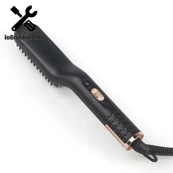 Kit De Escova Aquecida Para Barba Elétrica , Alisador De Cabelo Masculino , Modelador Rápido , Pente Elétrico Preparação
