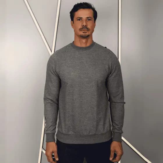 Sueter Masculino Blusa de Moletom Meia Estação Blusão Básico Masculino Comfort Elastico Algodão