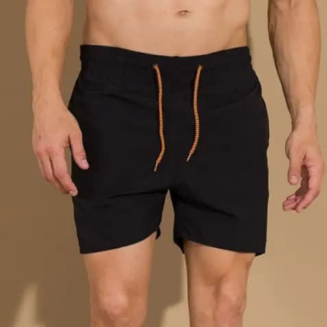 Bermuda Short Tactel Masculina Leve com Elastano Corrida Academia Elástico Cordão Ajustável