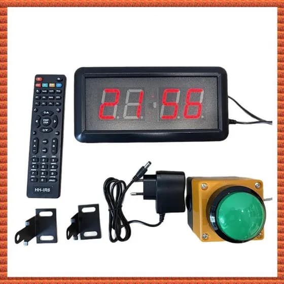 (Zac) Relógio De Parede Digital Com Plugue Ue LED Cronômetro De Contagem Regressiva Funcionalidade , Controle Remoto Con