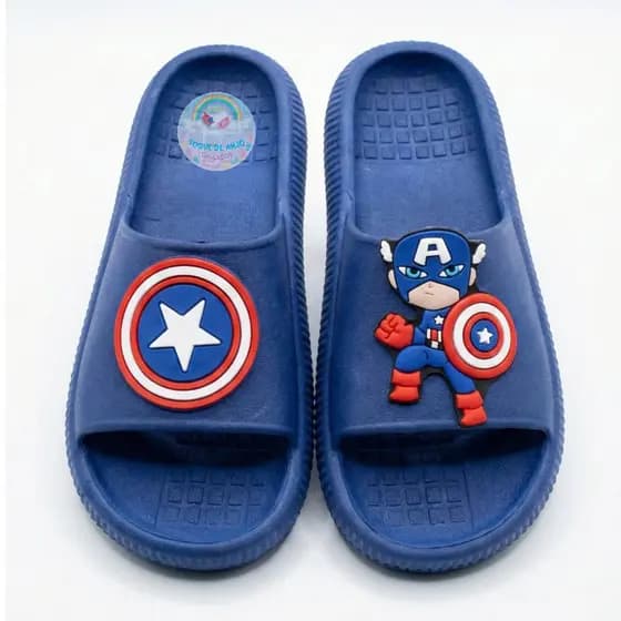 Chinelo Slide Menino do 27/28 ao 41/42 Confortável Dia a dia Passeio Escola Cap. América e Escudo