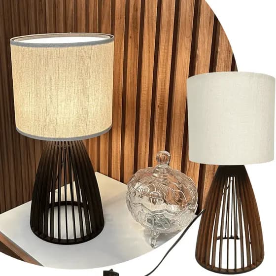 Abajur de mesa luminária Sile 41 cm para decoração quarto cabeceira de cama bivolt fiação 1,5 metros