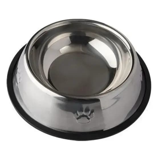 Comedouro Pet Aço Inox Fluffie Médio 21,5cm Resistente