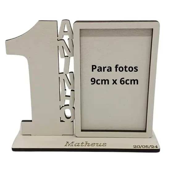 Kit 20 Centro De Mesa Aniversário Lembrancinha 1 Ano Mini Porta-Retrato personalizado para fotos 9x6cm