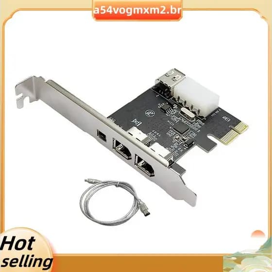 Placa De Expansão PCIe 1X A 1394a Adaptador De FireWire De 4 Portas VT6315 VIA Captura De Chip Compatível Com Filmadoras