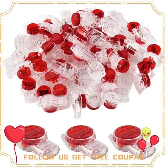 55 Peças Conector UR De Emenda De Gel Conectores De Fio De 3 Portas Vermelho + Transparente p75h1kd1lf.br