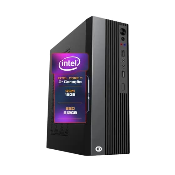 Computador 2Eletro Slim Intel Core i7, 16GB RAM, SSD 512GB, HDMI, Bivolt, Áudio HD - CD2E-0107SL