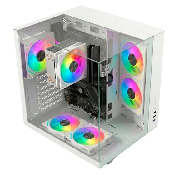 PC Gamer BluePC Lumini AMD Ryzen 5 5600GT, 16GB DDR4, Radeon, SSD 256GB, Branco, 5 fans -PGBP-LUM106