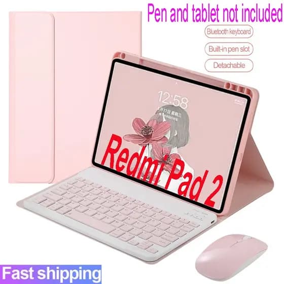 Capa Com Teclado Para xiaomi Redmi pad 2 11'2025 Magnético Destacável Sem Fio Bluetooth Mouse Invólucro