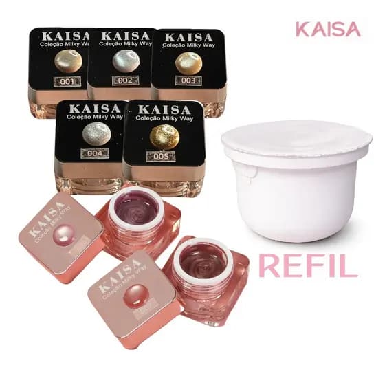 Refil Capsula Esmalte em gel Olho de Gato Kaisa Magnético - Coleção Milk Way