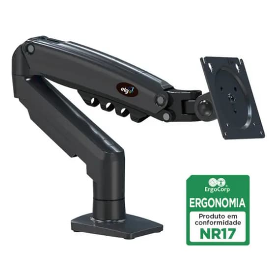 Suporte Articulado para Monitor F80N – Pistão a Gás, Ajustável, 17” a 32”