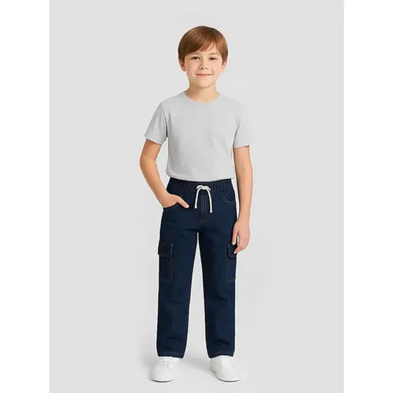 Calça Cargo Sarja e jeans infantil juvenil estilo skate diversas cores