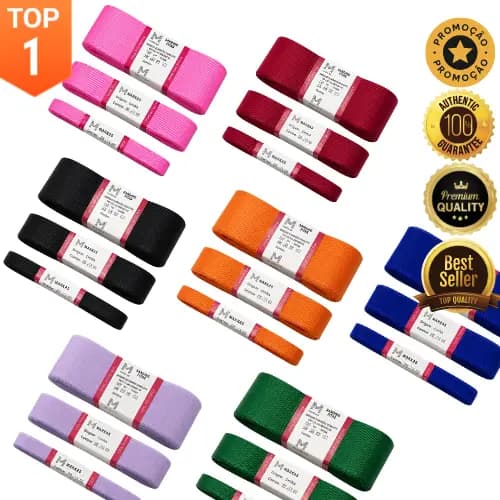 Fita de Gorgurão Sanding N9 N5 N2 | 10mm 22mm 38mm – 10 Metros Cada Fita - Trio Laços e Tiaras DIY