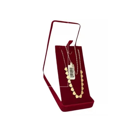 Colar Gargantilha 15 Corações Corrente Choker Ouro 18k