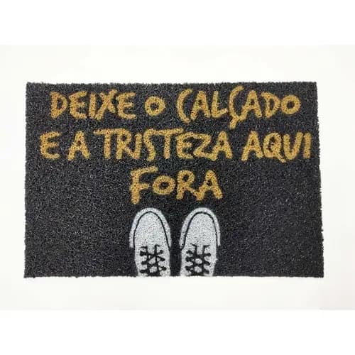 Tapete Capacho 60x40 Deixe O Calçado Fora Decor Casa Lar Ape