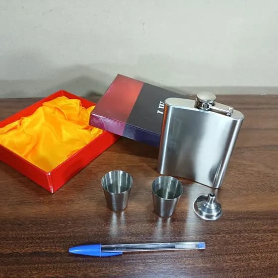 Cantil Aço Inox Nunca Usado 2 Copos 1 Funil Original Dispon