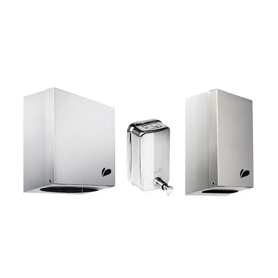 Kit Dispenser Saboneteira Toalheiro E Porta Papel Cai Cai Inox Biovis
