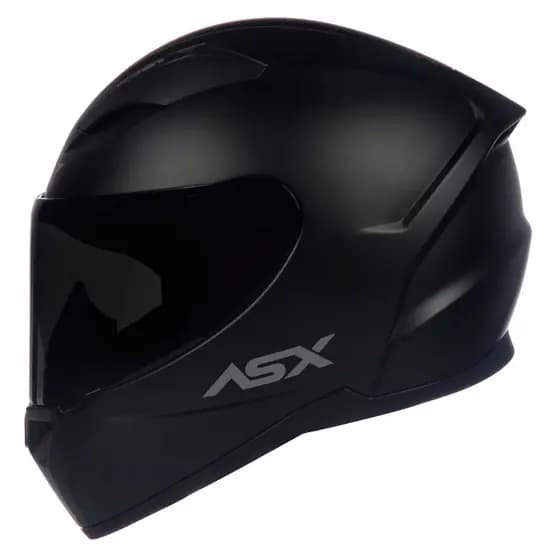 Capacete Fechado Asx City Solid Preto Fosco/Brilho + Viseira Fumê Tamanho Do Capacete 58/M 57/58