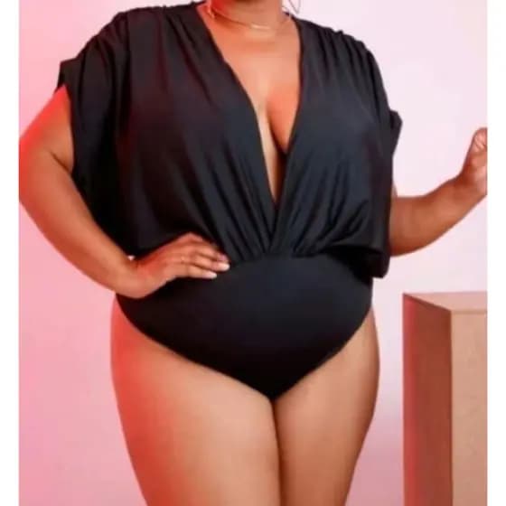 Blusa body bori lindo transpassado decote V estiloso moda feminina plus size gringa bloguerinha