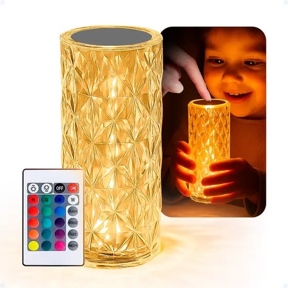 Abajur Quarto Luminária Led De Mesa Criado Mudo Recarregável Com Controle Cabeceira Quarto Estudo