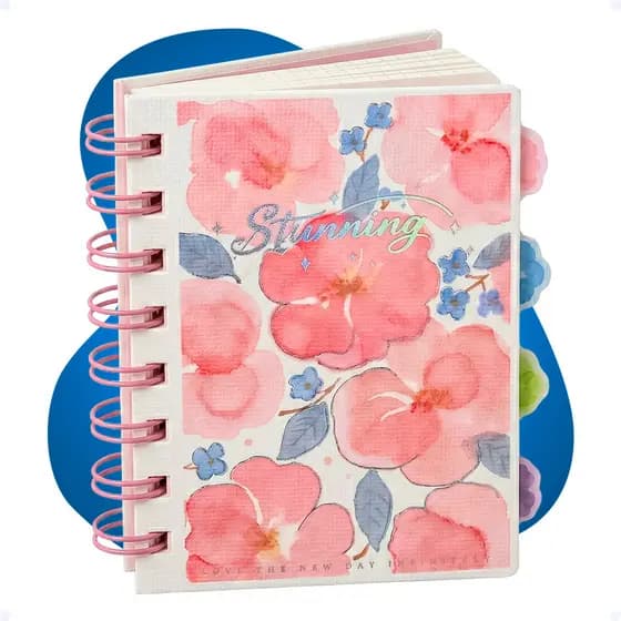 Bloco De Anotações Caderneta Capa 80 Folhas Rascunho Mini Caderno Bloquinho De Notas Pautado Wire-o