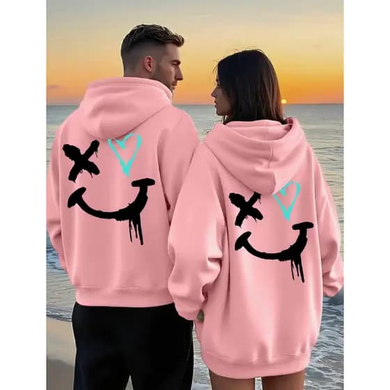 Kit 2 Moletom Casal Carinha de X S2 Babando Presente Namorados