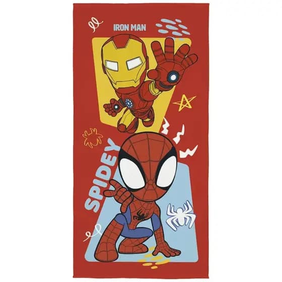 Toalha De Banho Praia Piscina Infantil Criança Kids Aveludada Menino Spidey Iron Man
