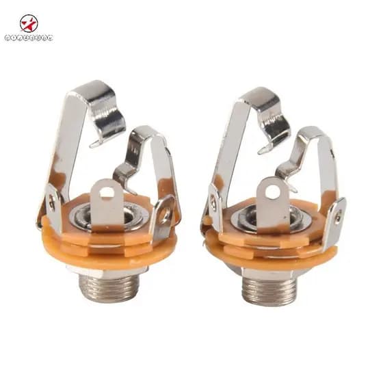 2 Pçs 1/4 Polegada 6.35Mm Entrada Estéreo Jack Tomada Para Guitarra Elétrica , De Saída De Captador De , Peças zctz4d8be