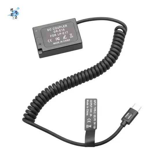 - E18 LP-E17 Adaptador De Câmera De Bateria De Acoplador Dummy Para 850D 800D 760D 750D 77D T6I T6S T7I X9I