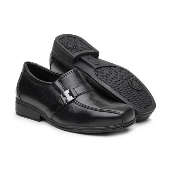 Sapato Social Infantil de Fivela de Couro