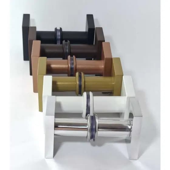 Puxador 1 Furo 5,5cm Barra Chata Para porta de vidro ou Box de Banheiro