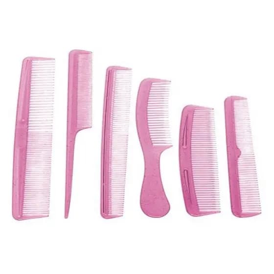 Kit com 6 Pentes e Escovas para Cabelo e Penteados Azul e Rosa