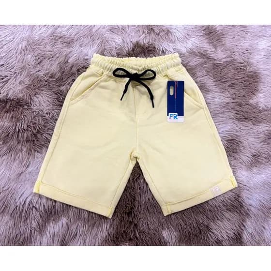 Bermuda de moletinho masculino infantil AMARELO do 4 ao 16