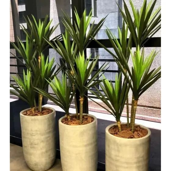planta yucca artificial 3 hastes 1mt sem o vaso