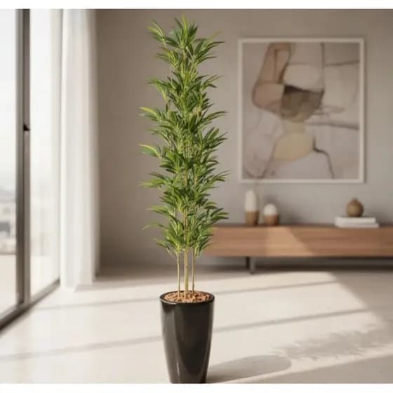 planta bambu artificial 4 hastes 1mt/vaso não acompanha .