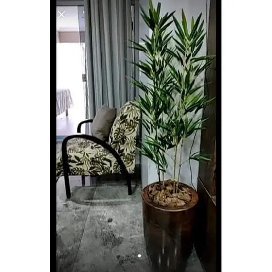 planta bambu artificial 10 hastes 1mt sem o vaso