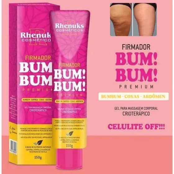 1 Gel Firmador De Bumbum Barriga Coxas E Abdômen 150g