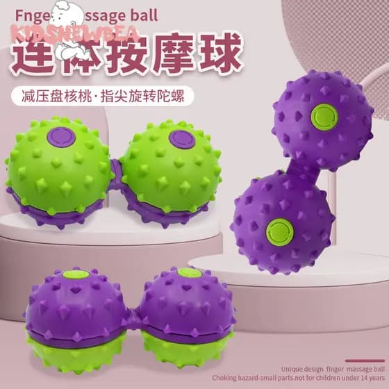 10 pçs bola de massagem na ponta do dedo 3D cenoura bola girando topo bola conjunta brinquedos educativos das crianças