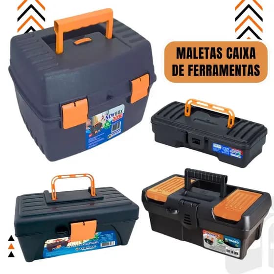 Maleta de Ferramentas Reforçada Organizadora Multiuso Resistente
